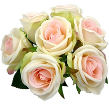 Load image into Gallery viewer, 26cm Pale Pink Velvet Touch Open Rose