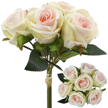Load image into Gallery viewer, 26cm Pale Pink Velvet Touch Open Rose