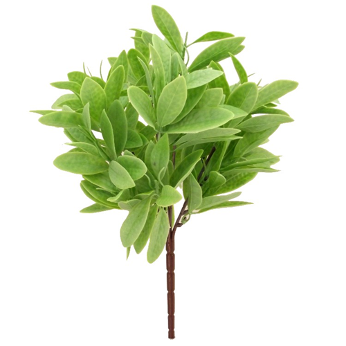 Plastic Light Green Bay Leaf Bush 32cm