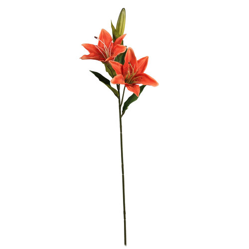 artificial orange tiger lily flowers 66 cm Orange Artificial Tiger Lily – Titleys Flowers / Direct Florist  Supplies