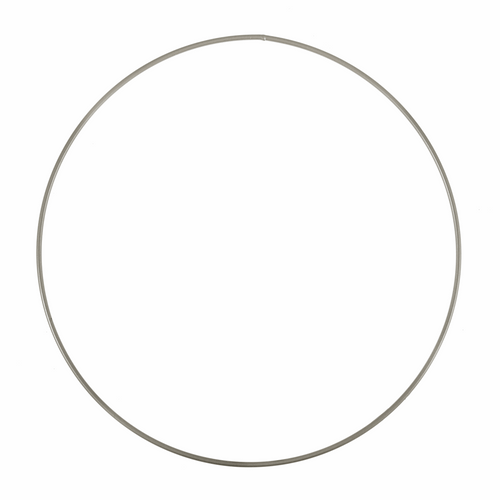 25cm Silver Metal Wedding Hoop - Craft Wire Frame - Christmas Wreath Artificial