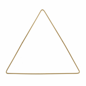 20cm Gold Metal Triangle - Craft Wire Frame - Christmas Wreath Artificial