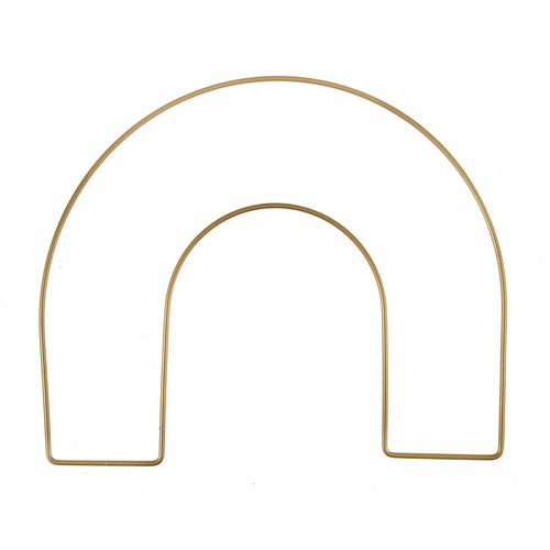 20cm Gold Metal Rainbow - Craft Hoop Wire Frame - Christmas Wreath Artificial