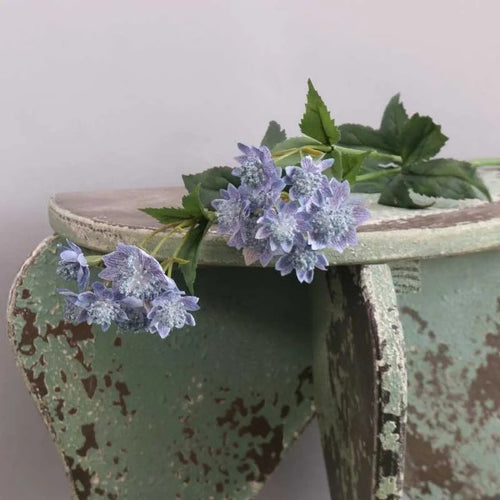 50cm Blue Astrantia - Single Stem Artificial Flower