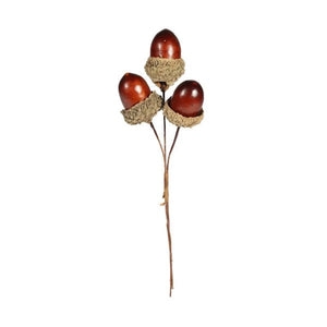 Box of 12 x 10cm Brown Acorns on Pick - Christmas Wreath Garland Decoration