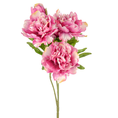 42 cm Artificial Dark Pink Peony Bush