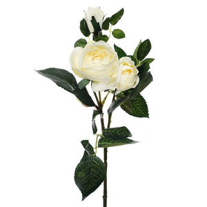 42 cm Artificial Prize Rose Spray Cream