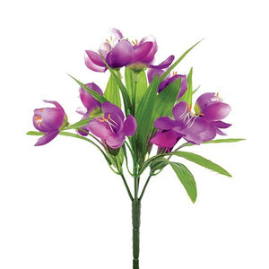 23cm Artificial Purple Crocus Bush