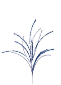 24 x 90cm White and Navy Fern Spray - Artificial Flower