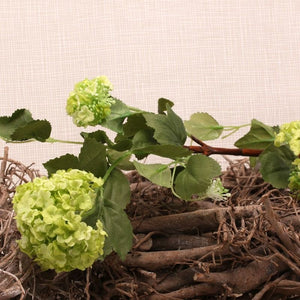 75cm Large Green Snowball Flower Single Stem - 3 Heads - Artificial