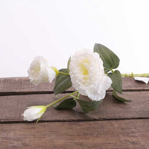 73cm Artificial Flower White Lisianthus Spray - Single Stem