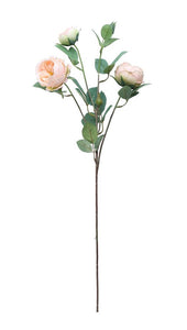 Peach Vintage English Rose Spray 69 cm - Artificial Flower