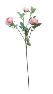 Pink Vintage English Rose Spray 69 cm - Artificial Flower