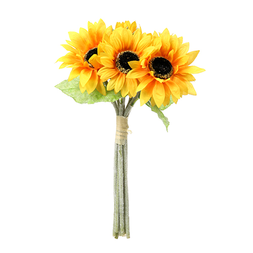 40 cm Artificial Sunflower Bunch x 7 stems