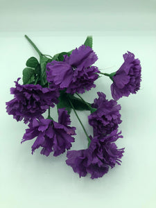 35cm Purple Artificial Flower Bunch - Lily Carnation Rose
