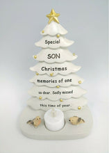 Load image into Gallery viewer, Memorial Christmas Tree Plaque Robin Decoration Xmas Tribute Tea Light Graveside